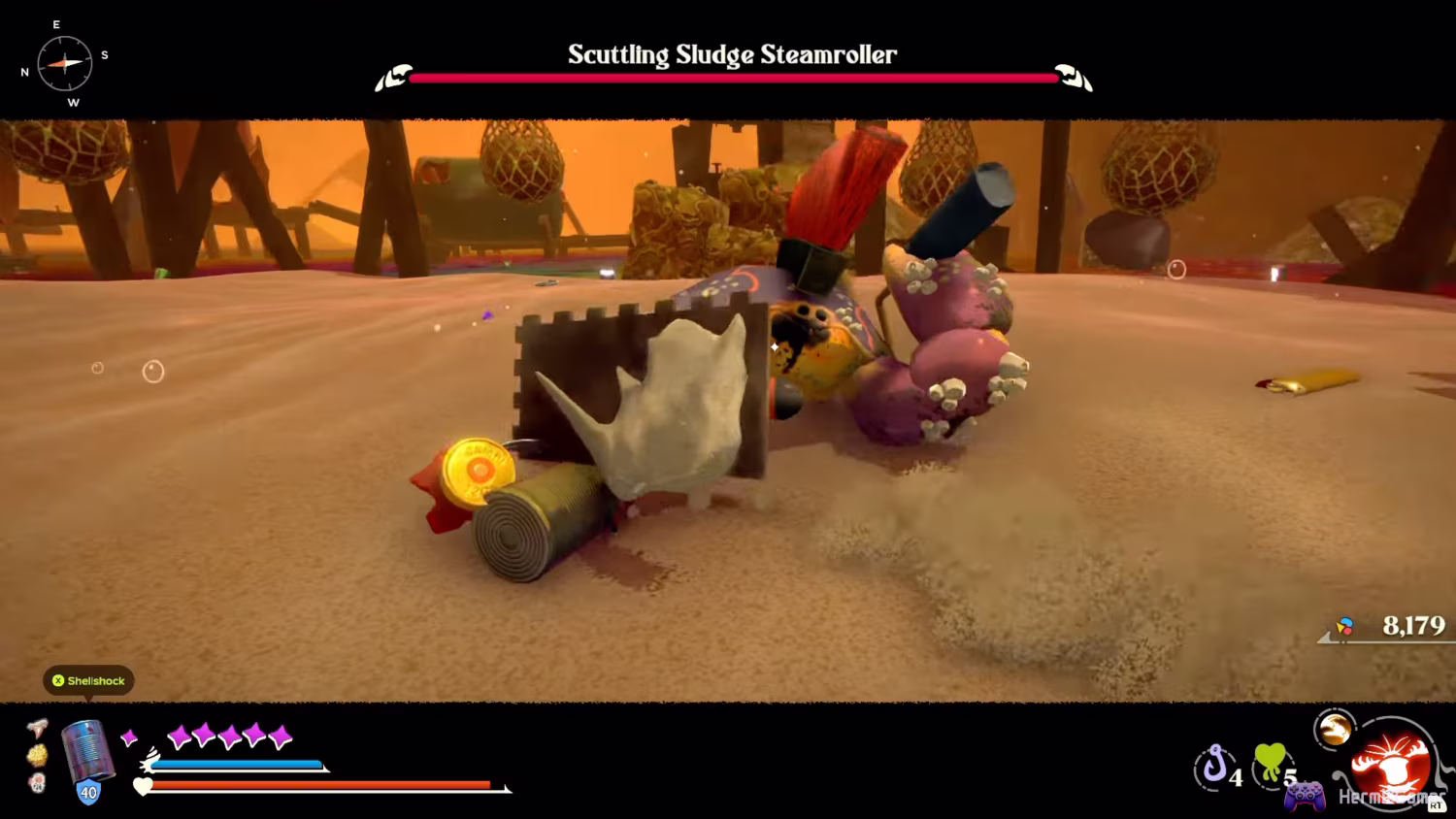 Another Crabs Treasure Scuttling Sludge Steamroller Boss